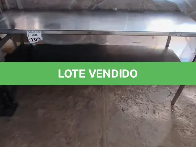 LOTE 163 - 01 BANCADA EM INOX MEDINDO 1,70CM X 0,554CM DE ALTURA 0,79CM. (NO ESTADO) ATENÇÃO! FAZER A VISITAÇÃO ANTES DE ARREMATAR, NÃO SABEMOS SE FUNCIONA. LEILÃO NÃO TEM GARANTIA E NEM DEVOLUÇÃO, SUJEITO A POSSÍVEIS AVARIAS VISÍVEIS/OCULTAS E/OU AUSÊNCIA DE COMPONENTES.
