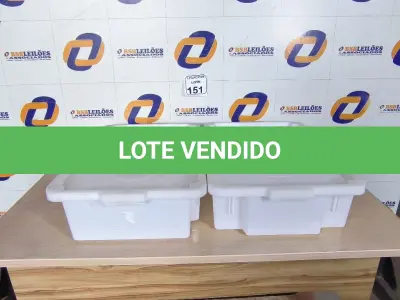 LOTE 151 - 02 CAIXAS ORGANIZADORAS EM PLÁSTICO. (NO ESTADO) ATENÇÃO! FAZER A VISITAÇÃO ANTES DE ARREMATAR, NÃO SABEMOS SE FUNCIONA. LEILÃO NÃO TEM GARANTIA E NEM DEVOLUÇÃO, SUJEITO A POSSÍVEIS AVARIAS VISÍVEIS/OCULTAS E/OU AUSÊNCIA DE COMPONENTES.