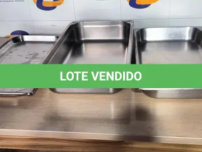 LOTE 067 - 03 CUBAS EM INOX PARA ALIMENTOS. (NO ESTADO) ATENÇÃO! FAZER A VISITAÇÃO ANTES DE ARREMATAR, NÃO SABEMOS SE FUNCIONA. LEILÃO NÃO TEM GARANTIA E NEM DEVOLUÇÃO, SUJEITO A POSSÍVEIS AVARIAS VISÍVEIS/OCULTAS E/OU AUSÊNCIA DE COMPONENTES.
