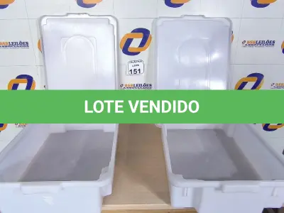 LOTE 151 - 02 CAIXAS ORGANIZADORAS EM PLÁSTICO. (NO ESTADO) ATENÇÃO! FAZER A VISITAÇÃO ANTES DE ARREMATAR, NÃO SABEMOS SE FUNCIONA. LEILÃO NÃO TEM GARANTIA E NEM DEVOLUÇÃO, SUJEITO A POSSÍVEIS AVARIAS VISÍVEIS/OCULTAS E/OU AUSÊNCIA DE COMPONENTES.
