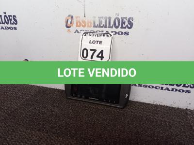 LOTE 074 - 01 TABLET MARCA MOTOROLA MODELO ET1 S/CARREGADOR. (NO ESTADO) ATENÇÃO! FAZER A VISITAÇÃO ANTES DE ARREMATAR, NÃO SABEMOS SE FUNCIONA. LEILÃO NÃO TEM GARANTIA E NEM DEVOLUÇÃO, SUJEITO A POSSÍVEIS AVARIAS VISÍVEIS/OCULTAS E/OU AUSÊNCIA DE COMPONENTES.