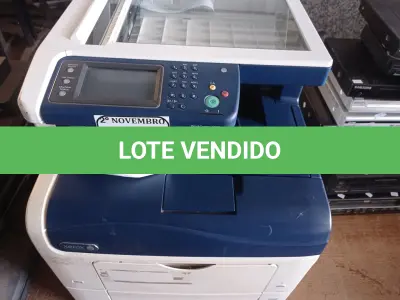 LOTE 249 - 01 IMPRESSORA MULTIFUNCIONAL MARCA XEROX MODELO WORKCENTRE 6605. (NO ESTADO) ATENÇÃO! FAZER A VISITAÇÃO ANTES DE ARREMATAR, NÃO SABEMOS SE FUNCIONA. LEILÃO NÃO TEM GARANTIA E NEM DEVOLUÇÃO, SUJEITO A POSSÍVEIS AVARIAS VISÍVEIS/OCULTAS E/OU AUSÊNCIA DE COMPONENTES.