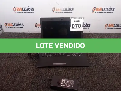 LOTE 070 - 01 NOTEBOOK MARCA POSITIVO. (NO ESTADO) ATENÇÃO! FAZER A VISITAÇÃO ANTES DE ARREMATAR, NÃO SABEMOS SE FUNCIONA. LEILÃO NÃO TEM GARANTIA E NEM DEVOLUÇÃO, SUJEITO A POSSÍVEIS AVARIAS VISÍVEIS/OCULTAS E/OU AUSÊNCIA DE COMPONENTES.