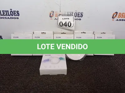 LOTE 040 - 01 LUMINÁRIA REDONDA DE SOBREPOR LED MARCA ELGIN BIVOLT(NOVO). (NO ESTADO) ATENÇÃO! FAZER A VISITAÇÃO ANTES DE ARREMATAR, NÃO SABEMOS SE FUNCIONA. LEILÃO NÃO TEM GARANTIA E NEM DEVOLUÇÃO, SUJEITO A POSSÍVEIS AVARIAS VISÍVEIS/OCULTAS E/OU AUSÊNCIA DE COMPONENTES.