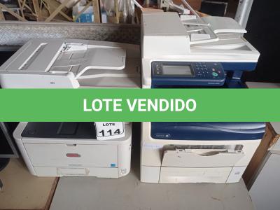 LOTE 114 - 02 IMPRESSORAS MULTIFUNCIONAIS MARCAS XEROX E OKI. (NO ESTADO) ATENÇÃO! FAZER A VISITAÇÃO ANTES DE ARREMATAR, NÃO SABEMOS SE FUNCIONA. LEILÃO NÃO TEM GARANTIA E NEM DEVOLUÇÃO, SUJEITO A POSSÍVEIS AVARIAS VISÍVEIS/OCULTAS E/OU AUSÊNCIA DE COMPONENTES.
