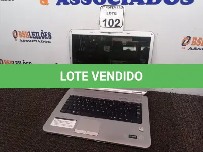 LOTE 102 - 01 NOTEBOOK MARCA SONY. (NO ESTADO) ATENÇÃO! FAZER A VISITAÇÃO ANTES DE ARREMATAR, NÃO SABEMOS SE FUNCIONA. LEILÃO NÃO TEM GARANTIA E NEM DEVOLUÇÃO, SUJEITO A POSSÍVEIS AVARIAS VISÍVEIS/OCULTAS E/OU AUSÊNCIA DE COMPONENTES.