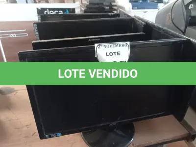 LOTE 267 - 06 MONITORES LCD MARCAS E MODELOS DIVERSOS. (NO ESTADO) ATENÇÃO! FAZER A VISITAÇÃO ANTES DE ARREMATAR, NÃO SABEMOS SE FUNCIONA. LEILÃO NÃO TEM GARANTIA E NEM DEVOLUÇÃO, SUJEITO A POSSÍVEIS AVARIAS VISÍVEIS/OCULTAS E/OU AUSÊNCIA DE COMPONENTES.
