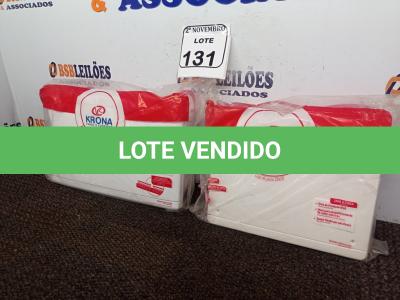 LOTE 131 - 01 CAIXA DE PASSAGEM E 01 QUADRO DE DISTRIBUIÇÃO MARCA KRONA(NOVO). (NO ESTADO) ATENÇÃO! FAZER A VISITAÇÃO ANTES DE ARREMATAR, NÃO SABEMOS SE FUNCIONA. LEILÃO NÃO TEM GARANTIA E NEM DEVOLUÇÃO, SUJEITO A POSSÍVEIS AVARIAS VISÍVEIS/OCULTAS E/OU AUSÊNCIA DE COMPONENTES.