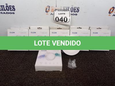LOTE 040 - 01 LUMINÁRIA REDONDA DE SOBREPOR LED MARCA ELGIN BIVOLT(NOVO). (NO ESTADO) ATENÇÃO! FAZER A VISITAÇÃO ANTES DE ARREMATAR, NÃO SABEMOS SE FUNCIONA. LEILÃO NÃO TEM GARANTIA E NEM DEVOLUÇÃO, SUJEITO A POSSÍVEIS AVARIAS VISÍVEIS/OCULTAS E/OU AUSÊNCIA DE COMPONENTES.