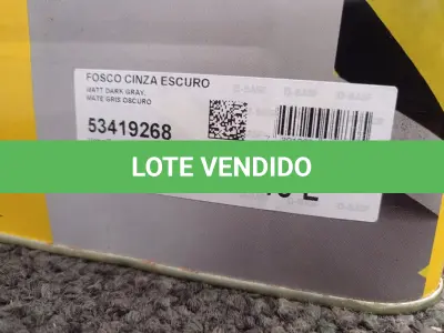 LOTE 277 - 01 LATA DE TINTA PARA PISO CINZA FOSCO ESCURO MARCA SUVINIL 18L(NOVO). (NO ESTADO) ATENÇÃO! FAZER A VISITAÇÃO ANTES DE ARREMATAR, NÃO SABEMOS SE FUNCIONA. LEILÃO NÃO TEM GARANTIA E NEM DEVOLUÇÃO, SUJEITO A POSSÍVEIS AVARIAS VISÍVEIS/OCULTAS E/OU AUSÊNCIA DE COMPONENTES.