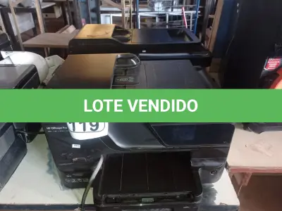 LOTE 119 - 02 IMPRESSORAS MULTIFUNCIONAIS MARCA HP. (NO ESTADO) ATENÇÃO! FAZER A VISITAÇÃO ANTES DE ARREMATAR, NÃO SABEMOS SE FUNCIONA. LEILÃO NÃO TEM GARANTIA E NEM DEVOLUÇÃO, SUJEITO A POSSÍVEIS AVARIAS VISÍVEIS/OCULTAS E/OU AUSÊNCIA DE COMPONENTES.