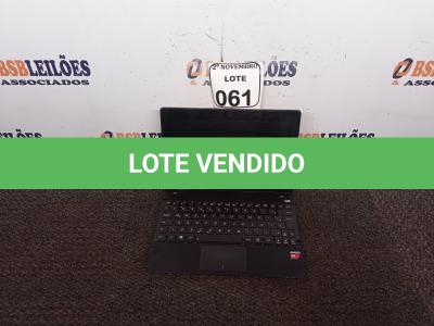 LOTE 061 - 01 NETBOOK MARCA ASUS. (NO ESTADO) ATENÇÃO! FAZER A VISITAÇÃO ANTES DE ARREMATAR, NÃO SABEMOS SE FUNCIONA. LEILÃO NÃO TEM GARANTIA E NEM DEVOLUÇÃO, SUJEITO A POSSÍVEIS AVARIAS VISÍVEIS/OCULTAS E/OU AUSÊNCIA DE COMPONENTES.