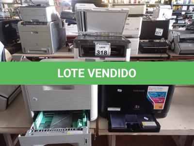 LOTE 318 - 03 IMPRESSORAS MARCAS E MODELOS DIVERSOS SENDO UMA MULTIFUNCIONAL. (NO ESTADO) ATENÇÃO! FAZER A VISITAÇÃO ANTES DE ARREMATAR, NÃO SABEMOS SE FUNCIONA. LEILÃO NÃO TEM GARANTIA E NEM DEVOLUÇÃO, SUJEITO A POSSÍVEIS AVARIAS VISÍVEIS/OCULTAS E/OU AUSÊNCIA DE COMPONENTES.