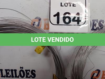 LOTE 164 - 05 ROLOS DE ARAME ZINCADO MACIO(NOVO). (NO ESTADO) ATENÇÃO! FAZER A VISITAÇÃO ANTES DE ARREMATAR, NÃO SABEMOS SE FUNCIONA. LEILÃO NÃO TEM GARANTIA E NEM DEVOLUÇÃO, SUJEITO A POSSÍVEIS AVARIAS VISÍVEIS/OCULTAS E/OU AUSÊNCIA DE COMPONENTES.