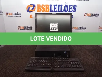 LOTE 278 - 01 CPU MARCA ITAUTEC, 01 MONITOR MARCA LENOVO E 01 TECLADO. (NO ESTADO) ATENÇÃO! FAZER A VISITAÇÃO ANTES DE ARREMATAR, NÃO SABEMOS SE FUNCIONA. LEILÃO NÃO TEM GARANTIA E NEM DEVOLUÇÃO, SUJEITO A POSSÍVEIS AVARIAS VISÍVEIS/OCULTAS E/OU AUSÊNCIA DE COMPONENTES.