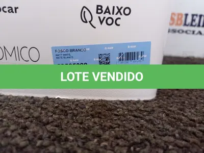 LOTE 282 - 01 GALÃO DE TINTA FOSCO BRANCO 18L MARCA SUVINIL(NOVO). (NO ESTADO) ATENÇÃO! FAZER A VISITAÇÃO ANTES DE ARREMATAR, NÃO SABEMOS SE FUNCIONA. LEILÃO NÃO TEM GARANTIA E NEM DEVOLUÇÃO, SUJEITO A POSSÍVEIS AVARIAS VISÍVEIS/OCULTAS E/OU AUSÊNCIA DE COMPONENTES.