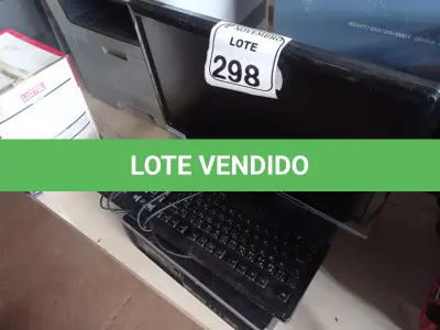 LOTE 298 - 01 CPU MARCA HP, 01 MONITOR MARCA LENOVO E 01 TECLADO. (NO ESTADO) ATENÇÃO! FAZER A VISITAÇÃO ANTES DE ARREMATAR, NÃO SABEMOS SE FUNCIONA. LEILÃO NÃO TEM GARANTIA E NEM DEVOLUÇÃO, SUJEITO A POSSÍVEIS AVARIAS VISÍVEIS/OCULTAS E/OU AUSÊNCIA DE COMPONENTES.