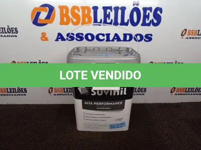 LOTE 248 - 01 GALÃO DE TINTA FOSCO BRANCO 18L MARCA SUVINIL(NOVO). (NO ESTADO) ATENÇÃO! FAZER A VISITAÇÃO ANTES DE ARREMATAR, NÃO SABEMOS SE FUNCIONA. LEILÃO NÃO TEM GARANTIA E NEM DEVOLUÇÃO, SUJEITO A POSSÍVEIS AVARIAS VISÍVEIS/OCULTAS E/OU AUSÊNCIA DE COMPONENTES.