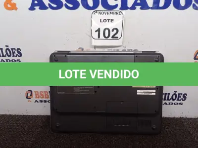 LOTE 102 - 01 NOTEBOOK MARCA SONY. (NO ESTADO) ATENÇÃO! FAZER A VISITAÇÃO ANTES DE ARREMATAR, NÃO SABEMOS SE FUNCIONA. LEILÃO NÃO TEM GARANTIA E NEM DEVOLUÇÃO, SUJEITO A POSSÍVEIS AVARIAS VISÍVEIS/OCULTAS E/OU AUSÊNCIA DE COMPONENTES.