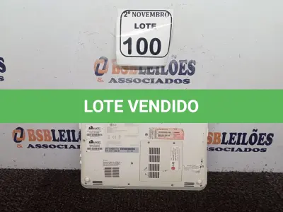 LOTE 100 - 01 NETBOOK MARCA LG. (NO ESTADO) ATENÇÃO! FAZER A VISITAÇÃO ANTES DE ARREMATAR, NÃO SABEMOS SE FUNCIONA. LEILÃO NÃO TEM GARANTIA E NEM DEVOLUÇÃO, SUJEITO A POSSÍVEIS AVARIAS VISÍVEIS/OCULTAS E/OU AUSÊNCIA DE COMPONENTES.