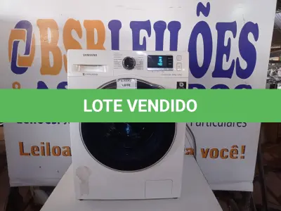 LOTE 222 - 01 LAVA E SECA MARCA SAMSUNG 9KG 220V. (NO ESTADO) ATENÇÃO! FAZER A VISITAÇÃO ANTES DE ARREMATAR, NÃO SABEMOS SE FUNCIONA. LEILÃO NÃO TEM GARANTIA E NEM DEVOLUÇÃO, SUJEITO A POSSÍVEIS AVARIAS VISÍVEIS/OCULTAS E/OU AUSÊNCIA DE COMPONENTES.