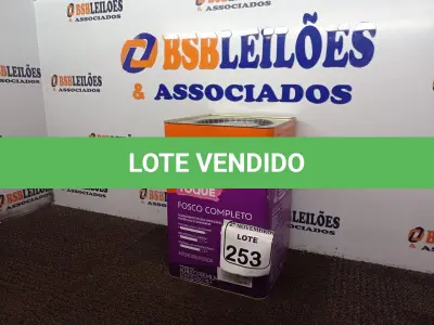 LOTE 253 - 01 LATA DE TINTA BRANCO NEVE FOSCO 18L INTERNA/EXTERNA SUVINIL (NOVO). (NO ESTADO) ATENÇÃO! FAZER A VISITAÇÃO ANTES DE ARREMATAR, NÃO SABEMOS SE FUNCIONA. LEILÃO NÃO TEM GARANTIA E NEM DEVOLUÇÃO, SUJEITO A POSSÍVEIS AVARIAS VISÍVEIS/OCULTAS E/OU AUSÊNCIA DE COMPONENTES.