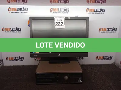 LOTE 227 - 01 PC ALL IN ONE MARCA HP E 01 CPU MARCA DELL. (NO ESTADO) ATENÇÃO! FAZER A VISITAÇÃO ANTES DE ARREMATAR, NÃO SABEMOS SE FUNCIONA. LEILÃO NÃO TEM GARANTIA E NEM DEVOLUÇÃO, SUJEITO A POSSÍVEIS AVARIAS VISÍVEIS/OCULTAS E/OU AUSÊNCIA DE COMPONENTES.