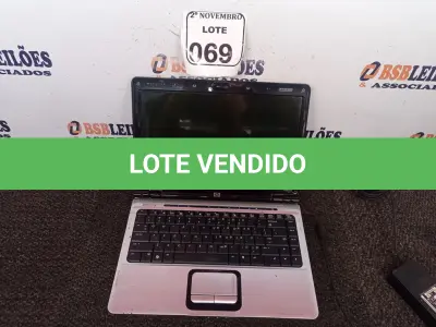 LOTE 069 - 01 NOTEBOOK MARCA HP. (NO ESTADO) ATENÇÃO! FAZER A VISITAÇÃO ANTES DE ARREMATAR, NÃO SABEMOS SE FUNCIONA. LEILÃO NÃO TEM GARANTIA E NEM DEVOLUÇÃO, SUJEITO A POSSÍVEIS AVARIAS VISÍVEIS/OCULTAS E/OU AUSÊNCIA DE COMPONENTES.