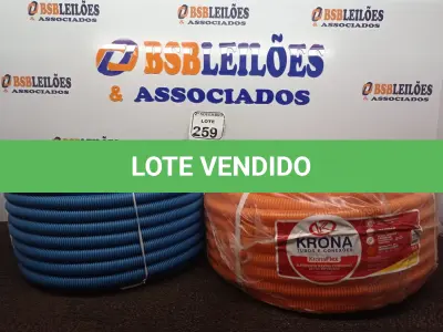LOTE 259 - 02 ROLOS ELETRODUTOS CORRUGADOS(NOVO). (NO ESTADO) ATENÇÃO! FAZER A VISITAÇÃO ANTES DE ARREMATAR, NÃO SABEMOS SE FUNCIONA. LEILÃO NÃO TEM GARANTIA E NEM DEVOLUÇÃO, SUJEITO A POSSÍVEIS AVARIAS VISÍVEIS/OCULTAS E/OU AUSÊNCIA DE COMPONENTES.