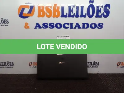 LOTE 110 - 01 NOTEBOOK MARCA ACER. (NO ESTADO) ATENÇÃO! FAZER A VISITAÇÃO ANTES DE ARREMATAR, NÃO SABEMOS SE FUNCIONA. LEILÃO NÃO TEM GARANTIA E NEM DEVOLUÇÃO, SUJEITO A POSSÍVEIS AVARIAS VISÍVEIS/OCULTAS E/OU AUSÊNCIA DE COMPONENTES.