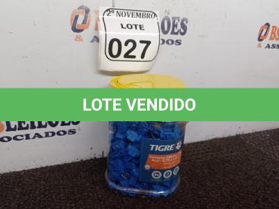 LOTE 027 - 01 POTE DE CONECTORES ELÉTRICOS 20A AZUIS 0,75 A 1,5MM²(NOVO). (NO ESTADO) ATENÇÃO! FAZER A VISITAÇÃO ANTES DE ARREMATAR, NÃO SABEMOS SE FUNCIONA. LEILÃO NÃO TEM GARANTIA E NEM DEVOLUÇÃO, SUJEITO A POSSÍVEIS AVARIAS VISÍVEIS/OCULTAS E/OU AUSÊNCIA DE COMPONENTES.