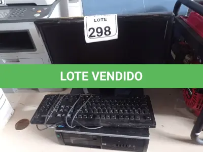 LOTE 298 - 01 CPU MARCA HP, 01 MONITOR MARCA LENOVO E 01 TECLADO. (NO ESTADO) ATENÇÃO! FAZER A VISITAÇÃO ANTES DE ARREMATAR, NÃO SABEMOS SE FUNCIONA. LEILÃO NÃO TEM GARANTIA E NEM DEVOLUÇÃO, SUJEITO A POSSÍVEIS AVARIAS VISÍVEIS/OCULTAS E/OU AUSÊNCIA DE COMPONENTES.