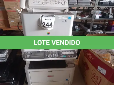 LOTE 244 - 01 APARELHO DE FAX INCOMPLETO 02 IMPRESSORAS SENDO UMA MULTIFUNCIONAL OKI E A OUTRA SAMSUMG. (NO ESTADO) ATENÇÃO! FAZER A VISITAÇÃO ANTES DE ARREMATAR, NÃO SABEMOS SE FUNCIONA. LEILÃO NÃO TEM GARANTIA E NEM DEVOLUÇÃO, SUJEITO A POSSÍVEIS AVARIAS VISÍVEIS/OCULTAS E/OU AUSÊNCIA DE COMPONENTES.