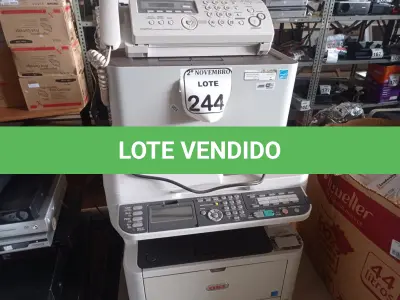 LOTE 244 - 01 APARELHO DE FAX INCOMPLETO 02 IMPRESSORAS SENDO UMA MULTIFUNCIONAL OKI E A OUTRA SAMSUMG. (NO ESTADO) ATENÇÃO! FAZER A VISITAÇÃO ANTES DE ARREMATAR, NÃO SABEMOS SE FUNCIONA. LEILÃO NÃO TEM GARANTIA E NEM DEVOLUÇÃO, SUJEITO A POSSÍVEIS AVARIAS VISÍVEIS/OCULTAS E/OU AUSÊNCIA DE COMPONENTES.