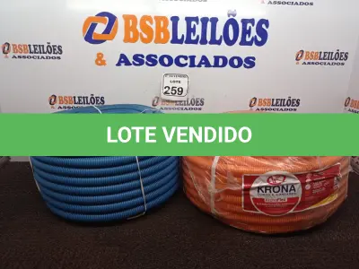 LOTE 259 - 02 ROLOS ELETRODUTOS CORRUGADOS(NOVO). (NO ESTADO) ATENÇÃO! FAZER A VISITAÇÃO ANTES DE ARREMATAR, NÃO SABEMOS SE FUNCIONA. LEILÃO NÃO TEM GARANTIA E NEM DEVOLUÇÃO, SUJEITO A POSSÍVEIS AVARIAS VISÍVEIS/OCULTAS E/OU AUSÊNCIA DE COMPONENTES.