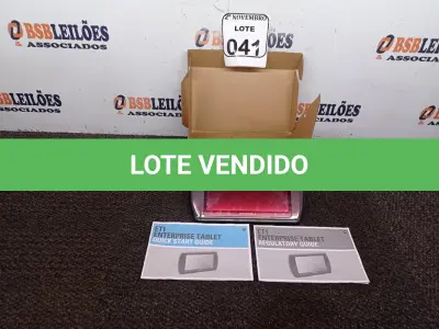 LOTE 041 - 01 TABLET MARCA MOTOROLA MODELO ET1 S/CARREGADOR. (NO ESTADO) ATENÇÃO! FAZER A VISITAÇÃO ANTES DE ARREMATAR, NÃO SABEMOS SE FUNCIONA. LEILÃO NÃO TEM GARANTIA E NEM DEVOLUÇÃO, SUJEITO A POSSÍVEIS AVARIAS VISÍVEIS/OCULTAS E/OU AUSÊNCIA DE COMPONENTES.