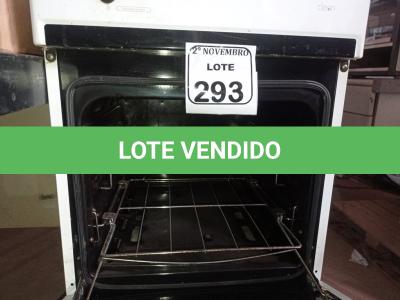 LOTE 293 - 01 FOGÃO A GÁS 04 BOCAS MARCA BRASTEMP. (NO ESTADO) ATENÇÃO! FAZER A VISITAÇÃO ANTES DE ARREMATAR, NÃO SABEMOS SE FUNCIONA. LEILÃO NÃO TEM GARANTIA E NEM DEVOLUÇÃO, SUJEITO A POSSÍVEIS AVARIAS VISÍVEIS/OCULTAS E/OU AUSÊNCIA DE COMPONENTES.