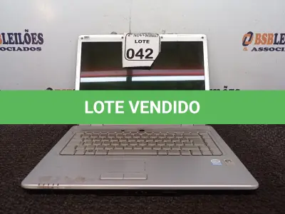 LOTE 042 - 01 NOTEBOOK MARCA DELL. (NO ESTADO) ATENÇÃO! FAZER A VISITAÇÃO ANTES DE ARREMATAR, NÃO SABEMOS SE FUNCIONA. LEILÃO NÃO TEM GARANTIA E NEM DEVOLUÇÃO, SUJEITO A POSSÍVEIS AVARIAS VISÍVEIS/OCULTAS E/OU AUSÊNCIA DE COMPONENTES.
