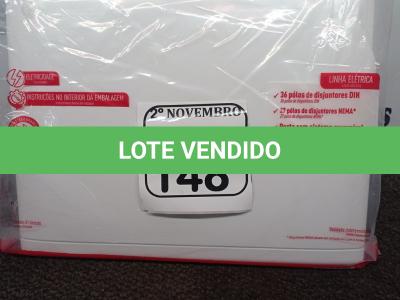LOTE 148 - 01 QUADRO DE DISTRIBUIÇÃO MARCA KRONA(NOVO). (NO ESTADO) ATENÇÃO! FAZER A VISITAÇÃO ANTES DE ARREMATAR, NÃO SABEMOS SE FUNCIONA. LEILÃO NÃO TEM GARANTIA E NEM DEVOLUÇÃO, SUJEITO A POSSÍVEIS AVARIAS VISÍVEIS/OCULTAS E/OU AUSÊNCIA DE COMPONENTES.