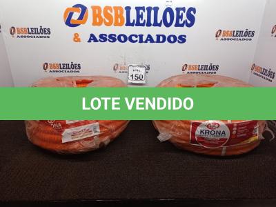 LOTE 150 - 02 ROLOS ELETRODUTOS CORRUGADOS 25MM(NOVO). (NO ESTADO) ATENÇÃO! FAZER A VISITAÇÃO ANTES DE ARREMATAR, NÃO SABEMOS SE FUNCIONA. LEILÃO NÃO TEM GARANTIA E NEM DEVOLUÇÃO, SUJEITO A POSSÍVEIS AVARIAS VISÍVEIS/OCULTAS E/OU AUSÊNCIA DE COMPONENTES.
