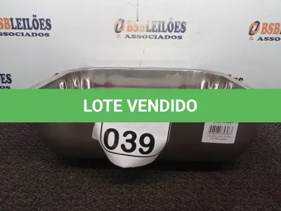 LOTE 039 - 01 CUBA EM AÇO INOX STANDARD MARCA FABRINOX 400X340X140MM(NOVO). (NO ESTADO) ATENÇÃO! FAZER A VISITAÇÃO ANTES DE ARREMATAR, NÃO SABEMOS SE FUNCIONA. LEILÃO NÃO TEM GARANTIA E NEM DEVOLUÇÃO, SUJEITO A POSSÍVEIS AVARIAS VISÍVEIS/OCULTAS E/OU AUSÊNCIA DE COMPONENTES.