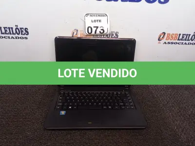 LOTE 073 - 01 NOTEBOOK MARCA POSITIVO. (NO ESTADO) ATENÇÃO! FAZER A VISITAÇÃO ANTES DE ARREMATAR, NÃO SABEMOS SE FUNCIONA. LEILÃO NÃO TEM GARANTIA E NEM DEVOLUÇÃO, SUJEITO A POSSÍVEIS AVARIAS VISÍVEIS/OCULTAS E/OU AUSÊNCIA DE COMPONENTES.