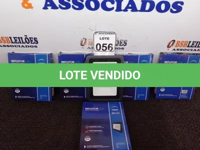 LOTE 056 - 05 REFLETORES LED AMBIENTE EXTERNO 100W(NOVO). (NO ESTADO) ATENÇÃO! FAZER A VISITAÇÃO ANTES DE ARREMATAR, NÃO SABEMOS SE FUNCIONA. LEILÃO NÃO TEM GARANTIA E NEM DEVOLUÇÃO, SUJEITO A POSSÍVEIS AVARIAS VISÍVEIS/OCULTAS E/OU AUSÊNCIA DE COMPONENTES.