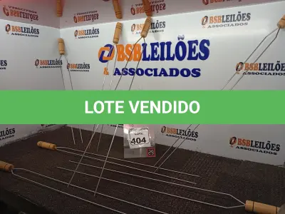 LOTE 404 - 07 ESPETOS P/CHURRASCO TAMANHOS DIVERSOS(NOVO). (NO ESTADO) ATENÇÃO! FAZER A VISITAÇÃO ANTES DE ARREMATAR, NÃO SABEMOS SE FUNCIONA. LEILÃO NÃO TEM GARANTIA E NEM DEVOLUÇÃO, SUJEITO A POSSÍVEIS AVARIAS VISÍVEIS/OCULTAS E/OU AUSÊNCIA DE COMPONENTES.