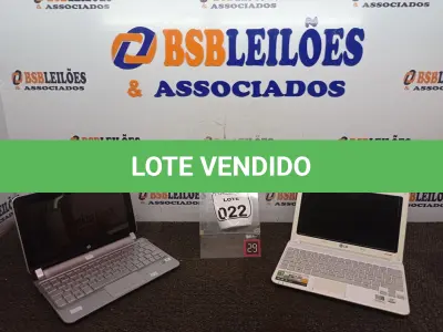 LOTE 022 - 02 NETBOOKS MARCA HP E LG. (NO ESTADO) ATENÇÃO! FAZER A VISITAÇÃO ANTES DE ARREMATAR, NÃO SABEMOS SE FUNCIONA. LEILÃO NÃO TEM GARANTIA E NEM DEVOLUÇÃO, SUJEITO A POSSÍVEIS AVARIAS VISÍVEIS/OCULTAS E/OU AUSÊNCIA DE COMPONENTES.