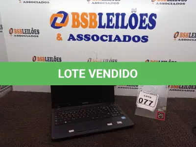 LOTE 077 - 01 NOTEBOOK MARCA SAMSUNG ICORE 3 P/RETIRADA DE PEÇAS. (NO ESTADO) ATENÇÃO! FAZER A VISITAÇÃO ANTES DE ARREMATAR, NÃO SABEMOS SE FUNCIONA. LEILÃO NÃO TEM GARANTIA E NEM DEVOLUÇÃO, SUJEITO A POSSÍVEIS AVARIAS VISÍVEIS/OCULTAS E/OU AUSÊNCIA DE COMPONENTES.