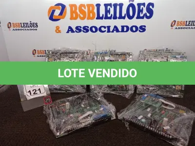 LOTE 121 - 05 PLACAS ELETRÔNICAS. (NO ESTADO) ATENÇÃO! FAZER A VISITAÇÃO ANTES DE ARREMATAR, NÃO SABEMOS SE FUNCIONA. LEILÃO NÃO TEM GARANTIA E NEM DEVOLUÇÃO, SUJEITO A POSSÍVEIS AVARIAS VISÍVEIS/OCULTAS E/OU AUSÊNCIA DE COMPONENTES.