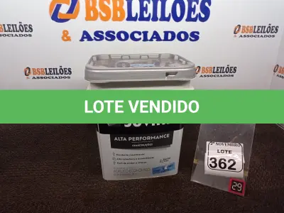 LOTE 362 - 01 LATA DE TINTA FOSCO BRANCO NEVE 18L MARCA SUVINIL(NOVO). (NO ESTADO) ATENÇÃO! FAZER A VISITAÇÃO ANTES DE ARREMATAR, NÃO SABEMOS SE FUNCIONA. LEILÃO NÃO TEM GARANTIA E NEM DEVOLUÇÃO, SUJEITO A POSSÍVEIS AVARIAS VISÍVEIS/OCULTAS E/OU AUSÊNCIA DE COMPONENTES.