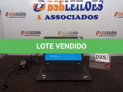 LOTE 025 - 01 NOTEBOOK MARCA LENOVO AMD A6-RADEON DDR 3 4 DE MEMÓRIA RAM HD DE 500 SEGURANDO A BATERIA E CARREGADOR ORIGINAL. (NO ESTADO) ATENÇÃO! FAZER A VISITAÇÃO ANTES DE ARREMATAR, NÃO SABEMOS SE FUNCIONA. LEILÃO NÃO TEM GARANTIA E NEM DEVOLUÇÃO, SUJEITO A POSSÍVEIS AVARIAS VISÍVEIS/OCULTAS E/OU AUSÊNCIA DE COMPONENTES.