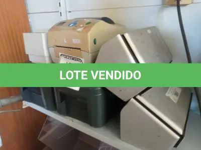 LOTE 185 - 03 IMPRESSORAS DE ETIQUETA MARCA ZEBRA, 02 SCANNERS MARCA FUJITSU E 01 IMPRESSORA NÃO FISCAL. (NO ESTADO) ATENÇÃO! FAZER A VISITAÇÃO ANTES DE ARREMATAR, NÃO SABEMOS SE FUNCIONA. LEILÃO NÃO TEM GARANTIA E NEM DEVOLUÇÃO, SUJEITO A POSSÍVEIS AVARIAS VISÍVEIS/OCULTAS E/OU AUSÊNCIA DE COMPONENTES.
